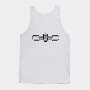 Saab 96 minimalist grille outline graphic (black) Tank Top